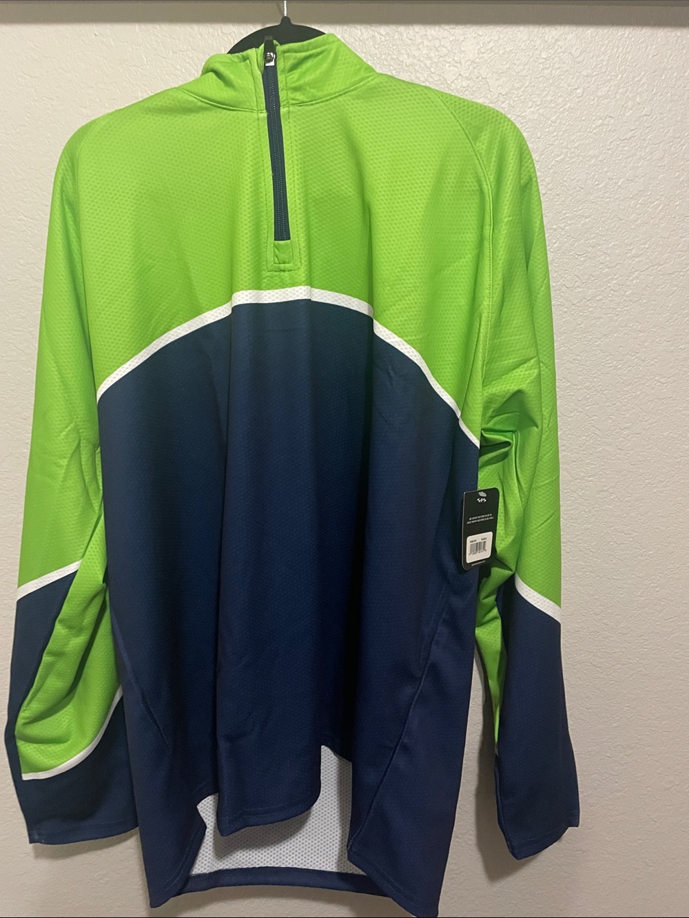 Boombah Men's Green & Navy Long Sleeve Swim Top